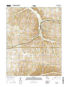 Verona Missouri Current topographic map, 1:24000 scale, 7.5 X 7.5 Minute, Year 2015
