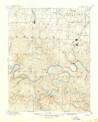 Versailles Missouri Historical topographic map, 1:125000 scale, 30 X 30 Minute, Year 1893