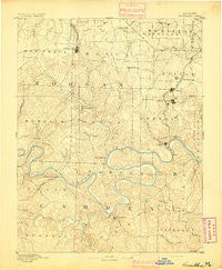 Versailles Missouri Historical topographic map, 1:125000 scale, 30 X 30 Minute, Year 1893