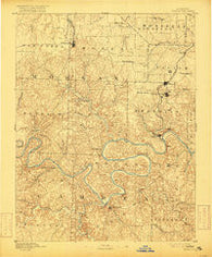Versailles Missouri Historical topographic map, 1:125000 scale, 30 X 30 Minute, Year 1893