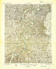 Vienna Missouri Historical topographic map, 1:48000 scale, 15 X 15 Minute, Year 1938