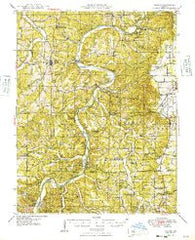Vienna Missouri Historical topographic map, 1:62500 scale, 15 X 15 Minute, Year 1949
