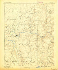 Warsaw Missouri Historical topographic map, 1:125000 scale, 30 X 30 Minute, Year 1887