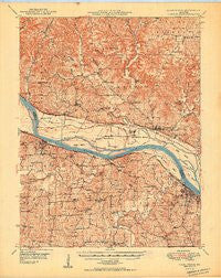 Washington Missouri Historical topographic map, 1:62500 scale, 15 X 15 Minute, Year 1949