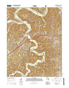 Waynesville Missouri Current topographic map, 1:24000 scale, 7.5 X 7.5 Minute, Year 2015