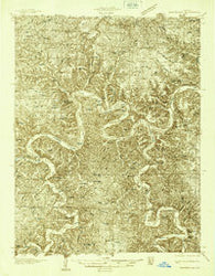 Waynesville Missouri Historical topographic map, 1:48000 scale, 15 X 15 Minute, Year 1936