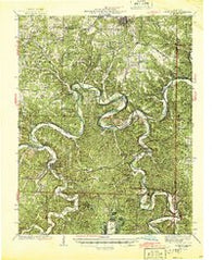 Waynesville Missouri Historical topographic map, 1:62500 scale, 15 X 15 Minute, Year 1942