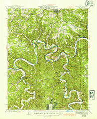 Waynesville Missouri Historical topographic map, 1:62500 scale, 15 X 15 Minute, Year 1944
