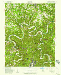 Waynesville Missouri Historical topographic map, 1:62500 scale, 15 X 15 Minute, Year 1954