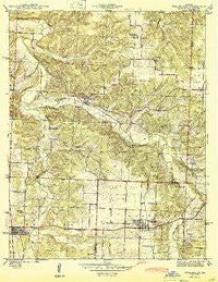 Weaubleau Missouri Historical topographic map, 1:24000 scale, 7.5 X 7.5 Minute, Year 1944
