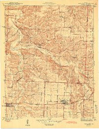 Weaubleau Missouri Historical topographic map, 1:24000 scale, 7.5 X 7.5 Minute, Year 1944