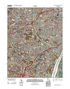 Webster Groves Missouri Historical topographic map, 1:24000 scale, 7.5 X 7.5 Minute, Year 2012