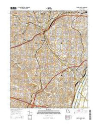 Webster Groves Missouri Current topographic map, 1:24000 scale, 7.5 X 7.5 Minute, Year 2015