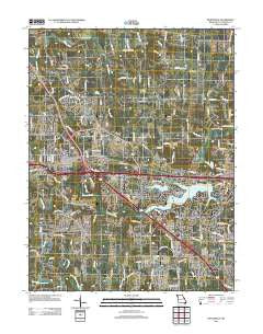 Wentzville Missouri Historical topographic map, 1:24000 scale, 7.5 X 7.5 Minute, Year 2012