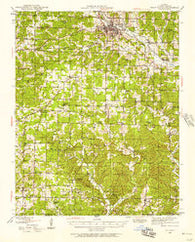 West Plains Missouri Historical topographic map, 1:62500 scale, 15 X 15 Minute, Year 1944