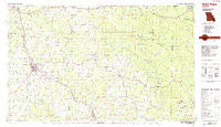 West Plains Missouri Historical topographic map, 1:100000 scale, 30 X 60 Minute, Year 1984
