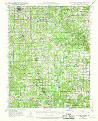 Willow Springs Missouri Historical topographic map, 1:62500 scale, 15 X 15 Minute, Year 1945