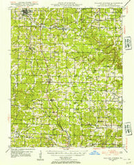 Willow Springs Missouri Historical topographic map, 1:62500 scale, 15 X 15 Minute, Year 1945