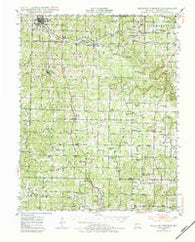 Willow Springs Missouri Historical topographic map, 1:62500 scale, 15 X 15 Minute, Year 1945