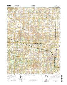 Windsor Missouri Current topographic map, 1:24000 scale, 7.5 X 7.5 Minute, Year 2014