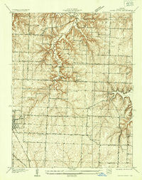 Woods Chapel Missouri Historical topographic map, 1:24000 scale, 7.5 X 7.5 Minute, Year 1934