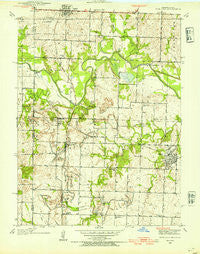 Worland Missouri Historical topographic map, 1:24000 scale, 7.5 X 7.5 Minute, Year 1938