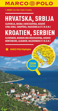 Buy map Croatia & Serbia Road Map