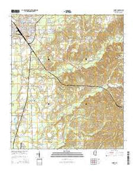 Amory Mississippi Current topographic map, 1:24000 scale, 7.5 X 7.5 Minute, Year 2015