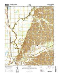 Arkabutla West Mississippi Current topographic map, 1:24000 scale, 7.5 X 7.5 Minute, Year 2015