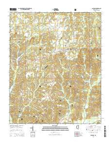 Ashland Mississippi Current topographic map, 1:24000 scale, 7.5 X 7.5 Minute, Year 2015