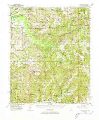 Ashland Mississippi Historical topographic map, 1:62500 scale, 15 X 15 Minute, Year 1950