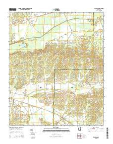 Atlanta Mississippi Current topographic map, 1:24000 scale, 7.5 X 7.5 Minute, Year 2015