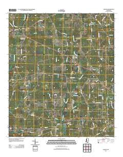 Auburn Mississippi Historical topographic map, 1:24000 scale, 7.5 X 7.5 Minute, Year 2012
