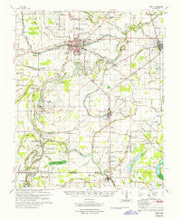 Baird Mississippi Historical topographic map, 1:62500 scale, 15 X 15 Minute, Year 1967