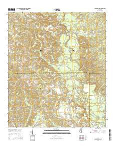 Barrontown Mississippi Current topographic map, 1:24000 scale, 7.5 X 7.5 Minute, Year 2015