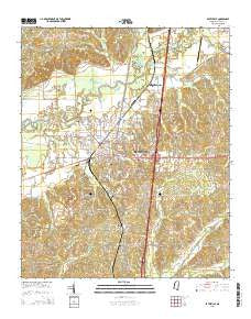 Batesville Mississippi Current topographic map, 1:24000 scale, 7.5 X 7.5 Minute, Year 2015