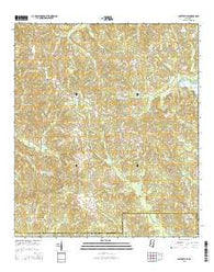Baxterville Mississippi Current topographic map, 1:24000 scale, 7.5 X 7.5 Minute, Year 2015