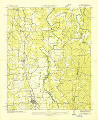Belmont Mississippi Historical topographic map, 1:24000 scale, 7.5 X 7.5 Minute, Year 1936