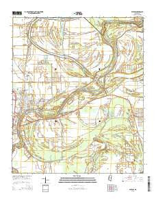 Belzoni Mississippi Current topographic map, 1:24000 scale, 7.5 X 7.5 Minute, Year 2015