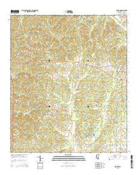 Benton Mississippi Current topographic map, 1:24000 scale, 7.5 X 7.5 Minute, Year 2015