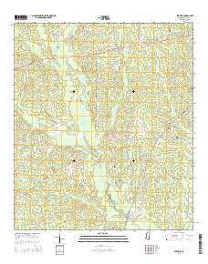 Berwick Mississippi Current topographic map, 1:24000 scale, 7.5 X 7.5 Minute, Year 2015