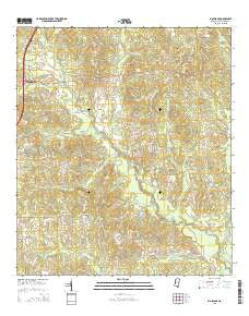Big Swamp Mississippi Current topographic map, 1:24000 scale, 7.5 X 7.5 Minute, Year 2015