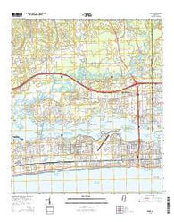 Biloxi Mississippi Current topographic map, 1:24000 scale, 7.5 X 7.5 Minute, Year 2015