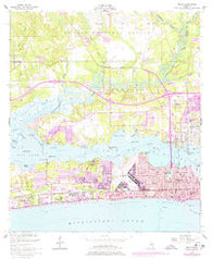 Biloxi Mississippi Historical topographic map, 1:24000 scale, 7.5 X 7.5 Minute, Year 1954