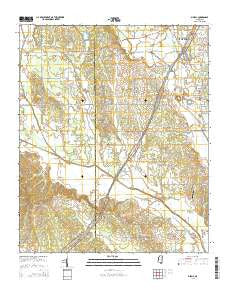 Bissell Mississippi Current topographic map, 1:24000 scale, 7.5 X 7.5 Minute, Year 2015
