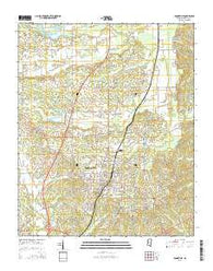 Booneville Mississippi Current topographic map, 1:24000 scale, 7.5 X 7.5 Minute, Year 2015