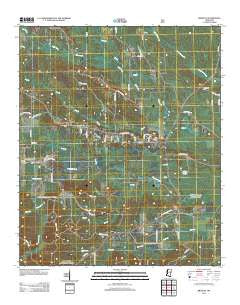 Bradley Mississippi Historical topographic map, 1:24000 scale, 7.5 X 7.5 Minute, Year 2012