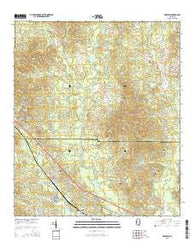 Braxton Mississippi Current topographic map, 1:24000 scale, 7.5 X 7.5 Minute, Year 2015