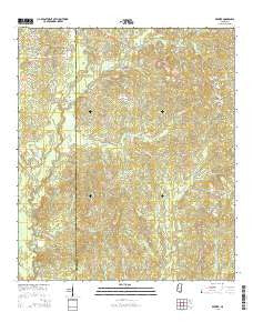Brewer Mississippi Current topographic map, 1:24000 scale, 7.5 X 7.5 Minute, Year 2015