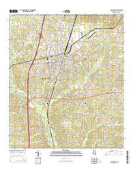 Brookhaven Mississippi Current topographic map, 1:24000 scale, 7.5 X 7.5 Minute, Year 2015